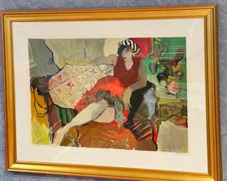 Lovely Itzchak Tarkay Lithograph, "Woman Reclining" Signed and Numbered, Truly Breathtaking!