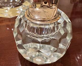 Unique Vintage Faceted Crystal Lighter, a True Statement Piece!