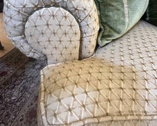 Up Close View of the Henredon Three Cushion Sofa.
