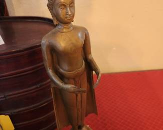 Thai Buddha - Brass with detailed Base. 