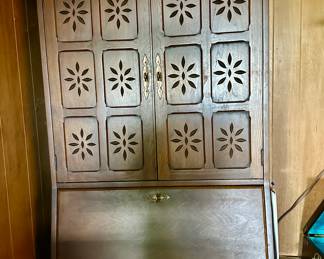 Table top secretary desk cabinet