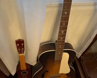 VINTAGE SILVERTONE GUITAR, UKULELE