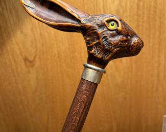 Cane with rabbit head