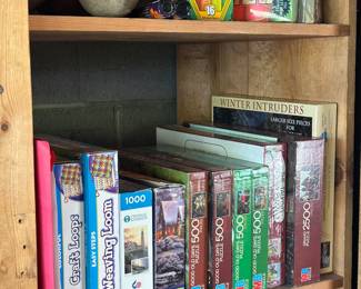 Puzzles, New and used all complete.