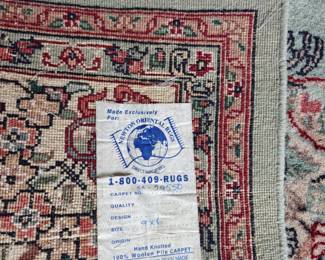 #107 Turkish Oriental Hand Knotted 100% Woolen Pile Carpet 9x6