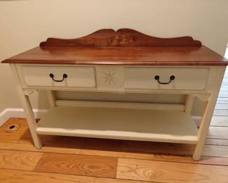 #116 Ethan Allen 2 Drawer Console 54x17x30