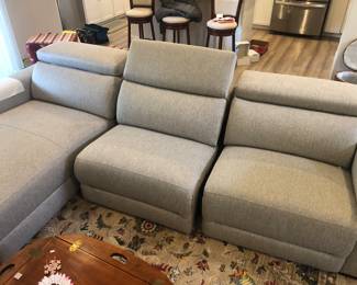 Sofa shown disassembled