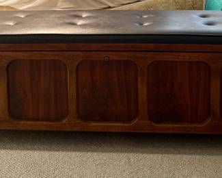 Picture 1 of 3
Mid Century Modern Lane Leather Top Storage Chest… She’s a Beauty