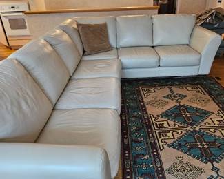 Vintage Leather Sectional By: Laymar