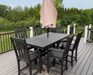 Polywood 8-pc outdoor dining patio set