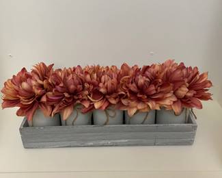 Faux pink floral decor