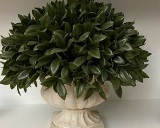 Faux topiary plant decor