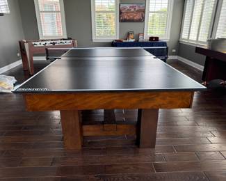 Brunswick pool table with interchangeable ping pong table top