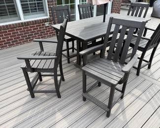 Polywood 8-pc outdoor dining patio set