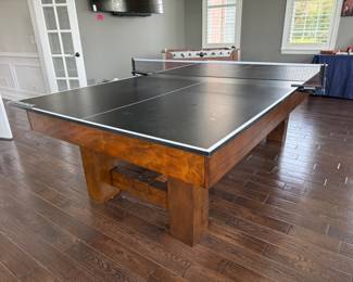 Brunswick pool table with interchangeable ping pong table top