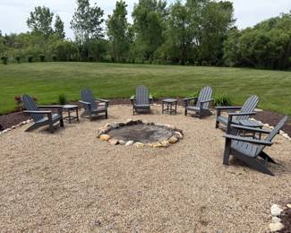 Gray Polywood Adirondack chairs; 6 available