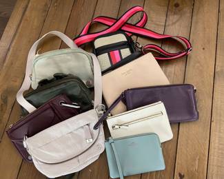 Assorted wallets and purses (lulu lemon, athleta, coach)