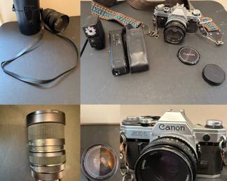 Vintage Pro Canon AE-1
Camera 35mm 
Vivitar Japan Zoom Lens
