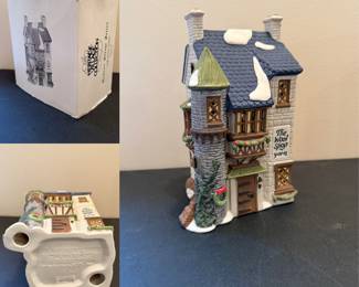 Dept. 56 Dickens Village Series Porcelain House “The Wool Shop “ 1988 