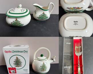 Spode Christmas Tree Cream/Sugar
Spode Christmas Tree Serving Fork
Spode Christmas Tree Whistling Tea Kettle