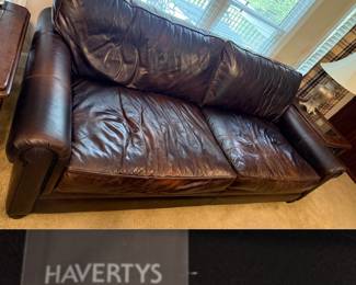 Havertys Leather Couch