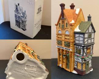 Dept. 56 Dickens Village Series “Counting House” Porcelain lighted House 1988