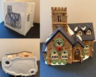 Dept. 56 Dickens Village Series Porcelain lighted House “ Knottnghill church “ 1989