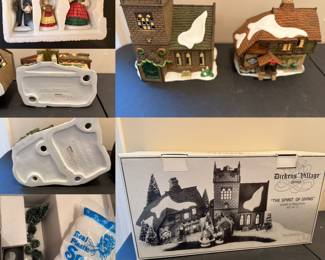 Dept. 56 Heritage Village Collection Dicken’s Village Series Porcelain Lighted Houses “ The Spirit of Giving “ Start A Tradition 