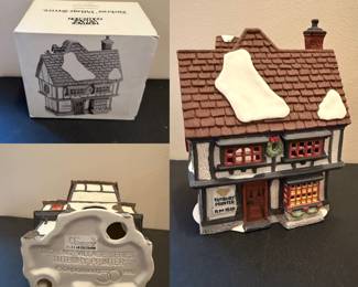 Dept. 56 Heritage Village Collection Dicken’s Village Series Porcelain lighted house “ Tutbury Printer “ 1990