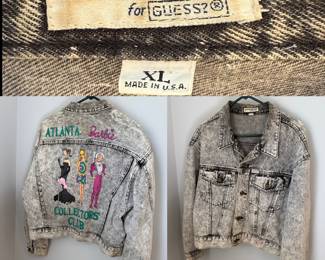 Vintage XL USA Guess Black Jean Jacket -Atlanta Barbie Collectors Club