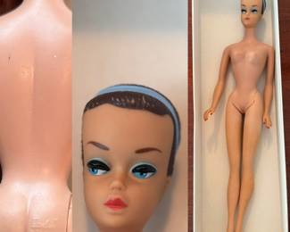 Vintage Fashion Queen Barbie Molded Hair & Blue Headband