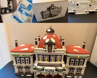 Dept. 56 Heritage Village Collection Dicken’s Village Series Porcelain Lighted House Victoria Station
