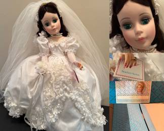 SOLD-1990's 21" Madame Alexander Scarlett
Series BRIDE Doll #2258 W/Box