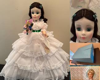 SOLD-21" Scarlett O'Hara Madame Alexander doll 2247 Gone With The Wind White Dress w/Box