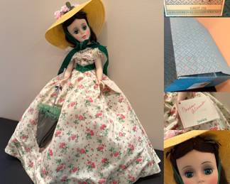SOLD-Vintage Madame Alexander GWTW
Scarlett Doll in Satin Floral Gown 21"
