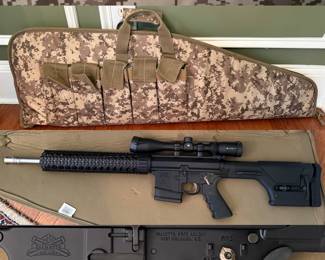 308 rifel with Magpul PRS, Vortex Crossfire, Hogue Grip, Mag