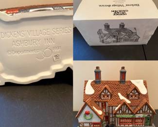 Dept. 56 Dickens Village Series Ashbury Inn Porcelain lighted House 1991