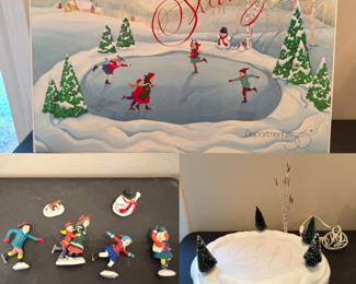 Dept. 56 Village Animated Skating Pond