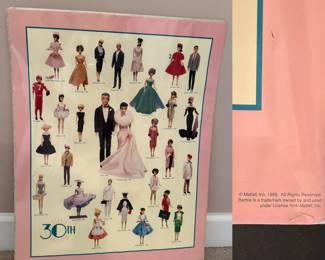 Mattel 1989 Barbie 30th Anniversary Poster