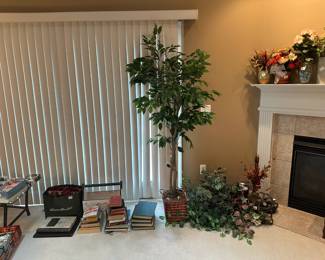 Books and decor.