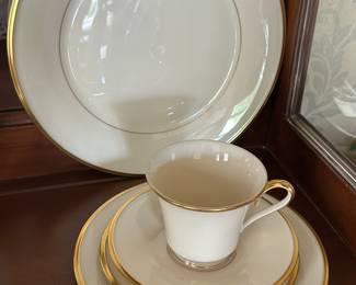 Lenox "Eternal" 12 place settings + accessories ~