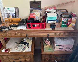 coffee table and end tables, books, cookbooks, misc.