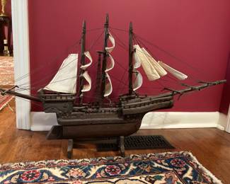 Beautiful large ship decor! I purchased this beauty 30 years ago!