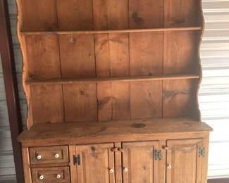 Beautiful antique pine hutch - one piece