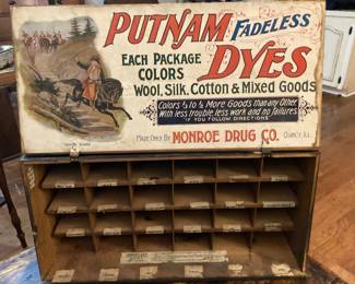 Putnam Fadeless Dyes store display cabinet 1920-1949