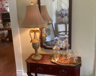 Vintage foyer piece with mirror