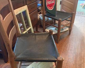 Vintage Sunday school slat back chairs - set of 5