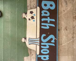 Vintage double sided bath shop sign!