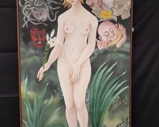 Mid-Century signed and dated Cuny oil painting on canvas