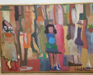 Paul Edelstein signed abstract painting